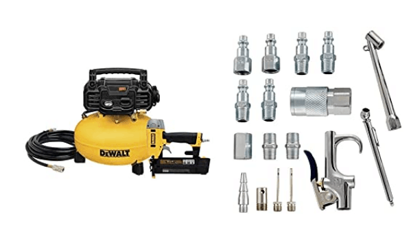 DEWALT Air Compressor Combo Kit and Brad Nailer (DWC1KIT-B) + Accessory Kit