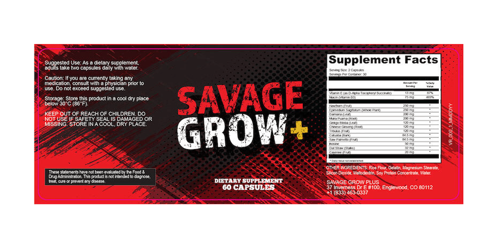 Savage Grow Plus doasage