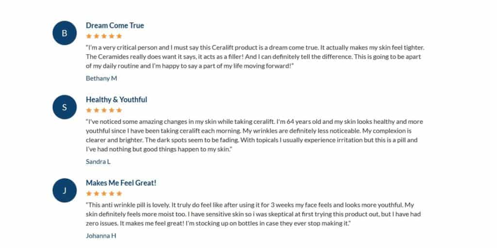 Del Mar CeraLift Customer Reviews