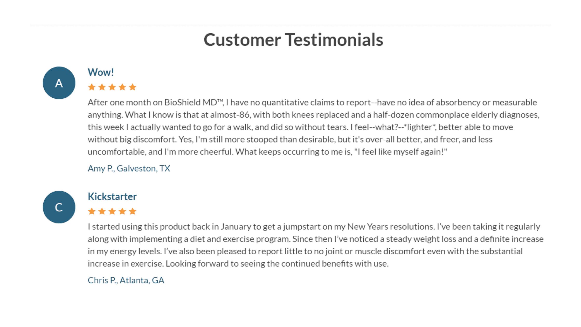 BioShield MD Customer Reviews