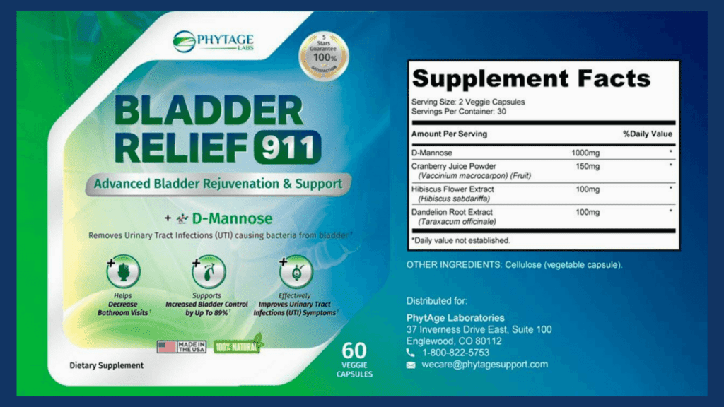 Bladder Relief 911 Dosage