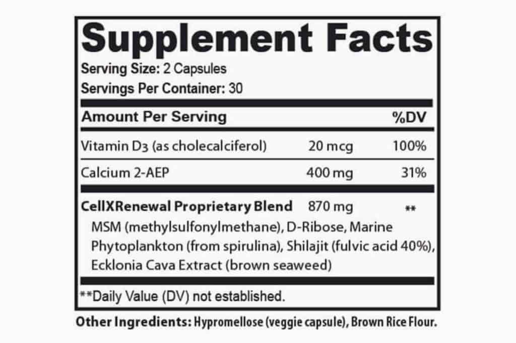 Cellxrenewal dosage