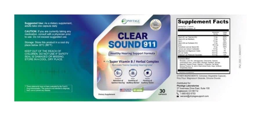 Clear Sound 911 Dosage