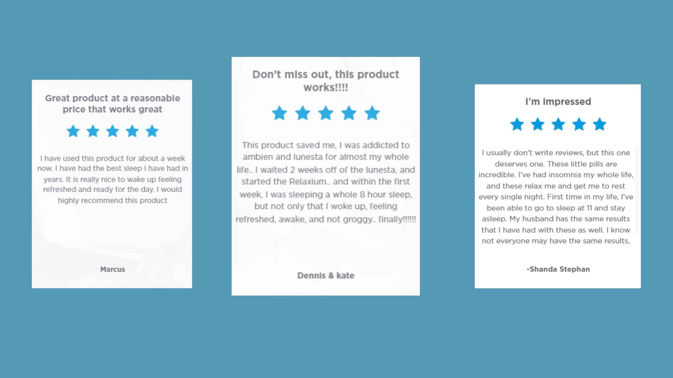 Relaxium Sleep Customer reviews