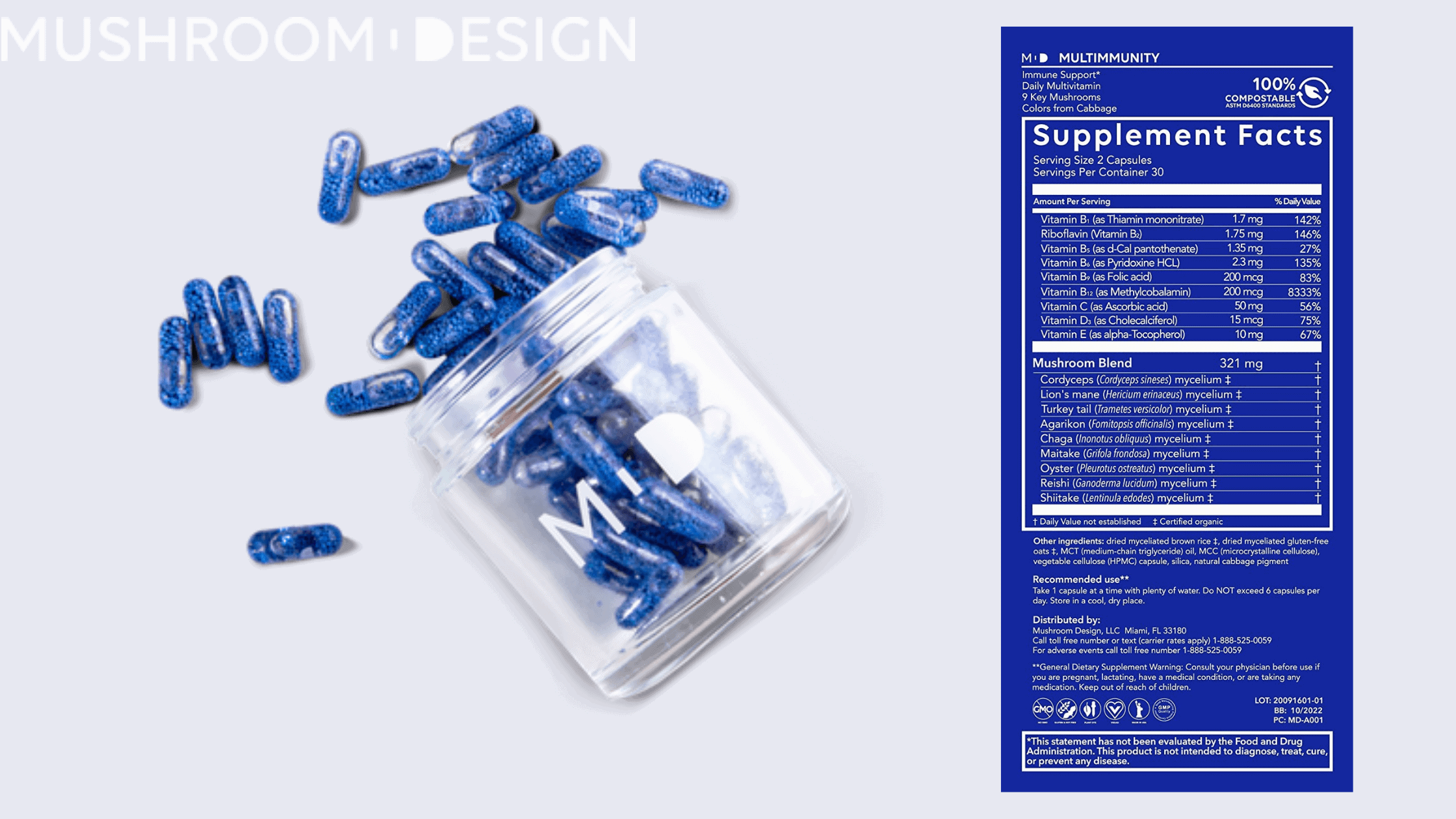 Mushroom Design supplement facts
