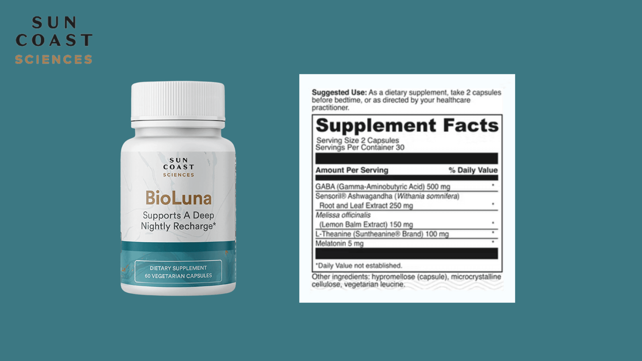 Sun Coast Sciences BioLuna supplement facts