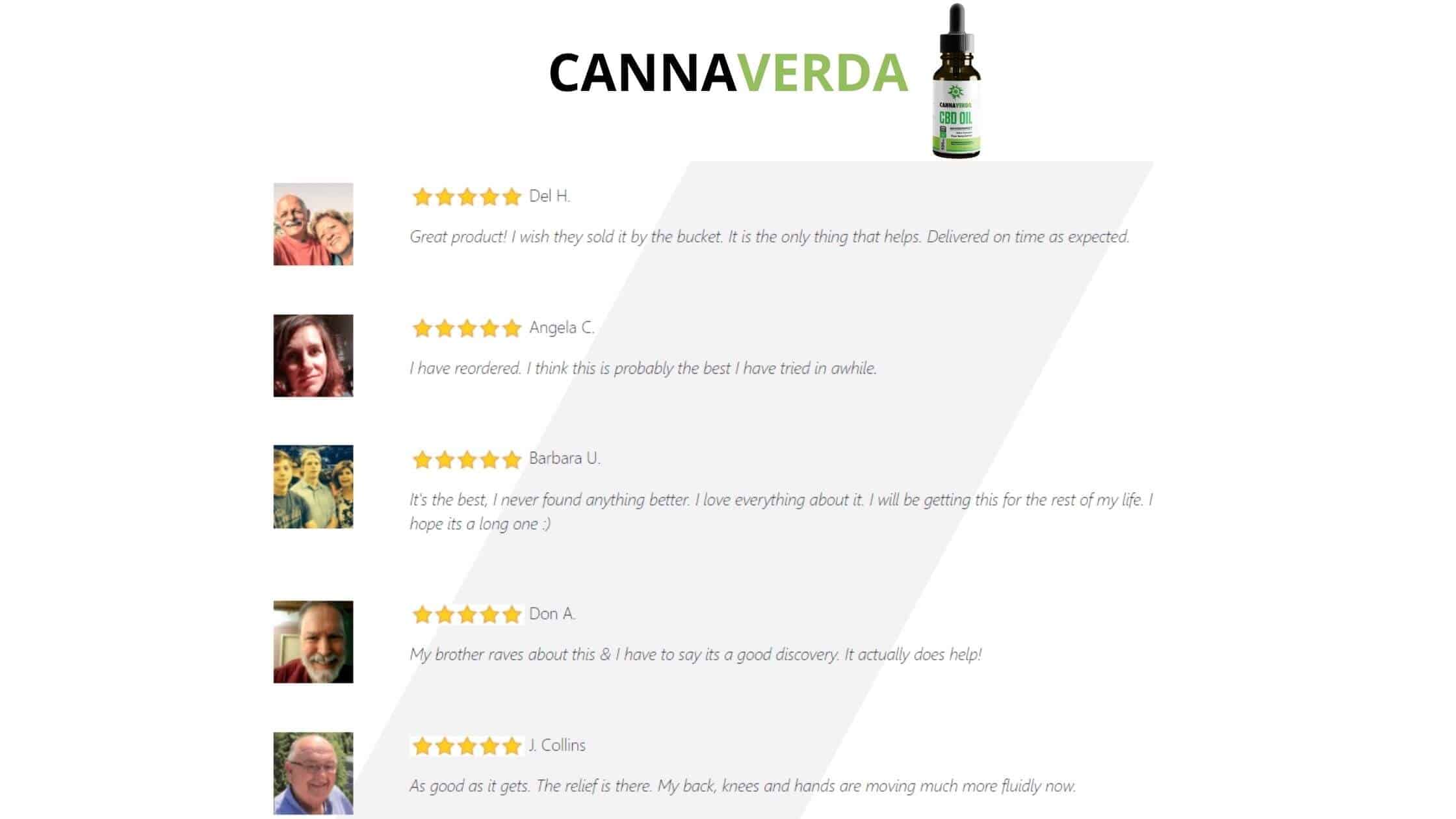 Cannaverda CBD Oil Customer Reviews