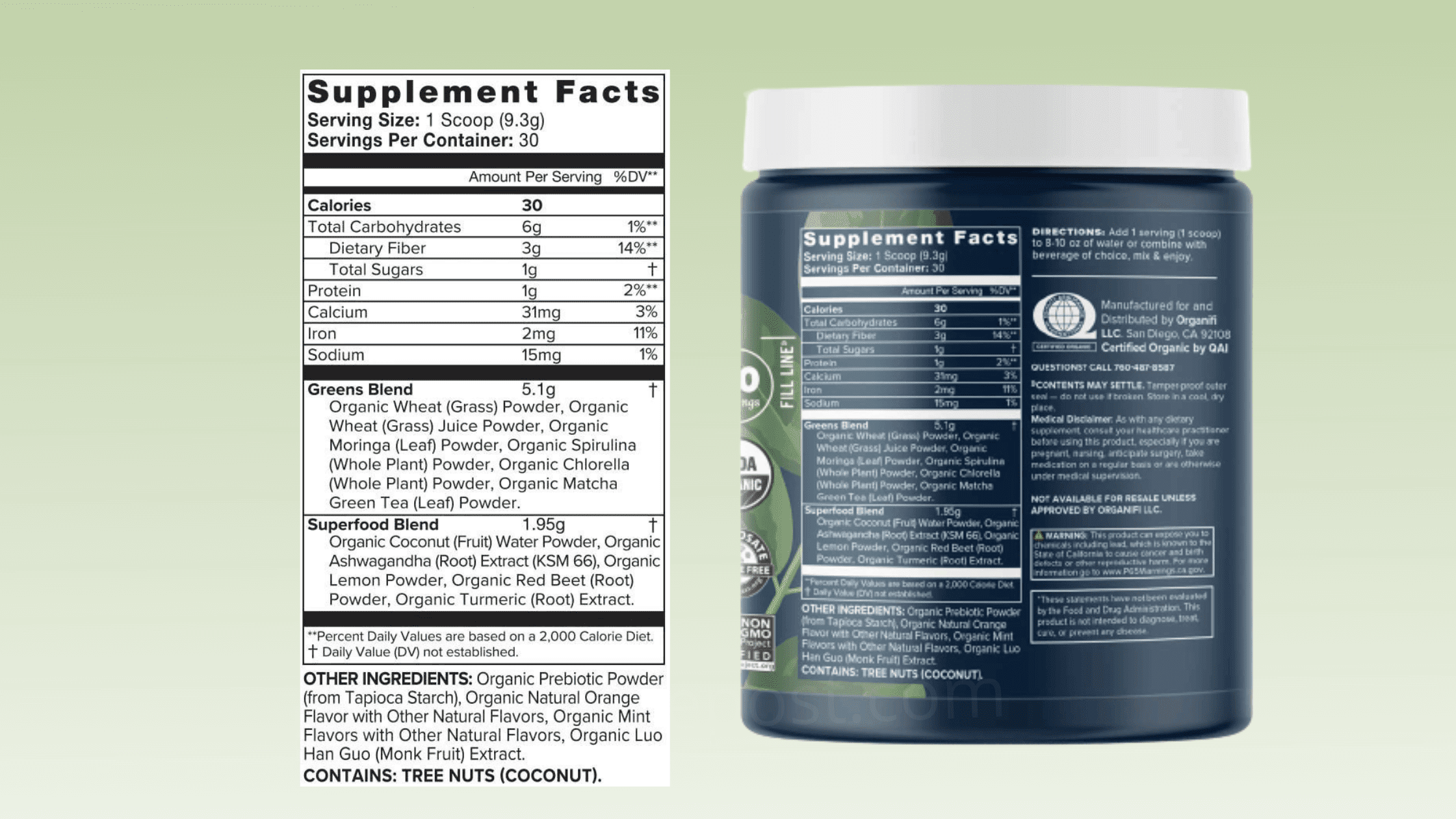 Organifi Green Juice dosage