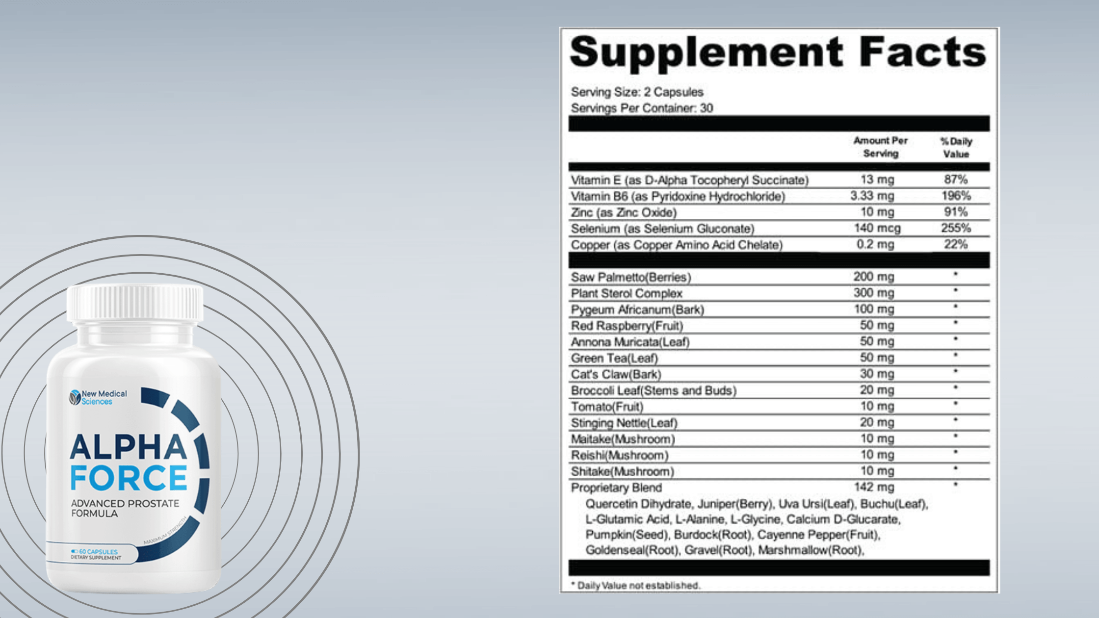 Alpha Force Prostate Formula Dosage