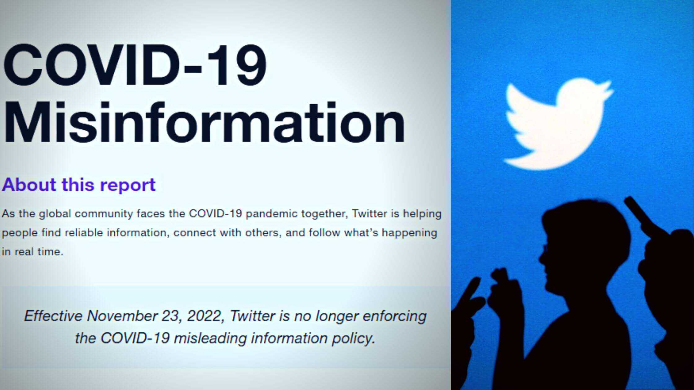 Twitter Stops Enforcing Covid's Anti-misinformation Policy