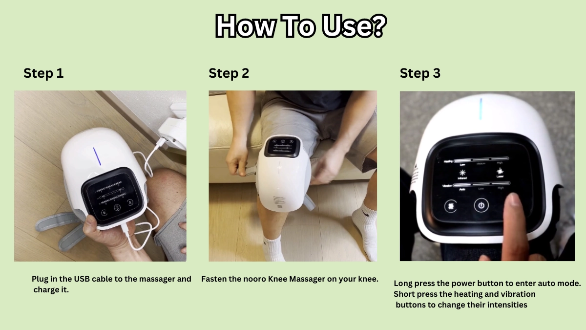 Nooro Knee Massager Usage